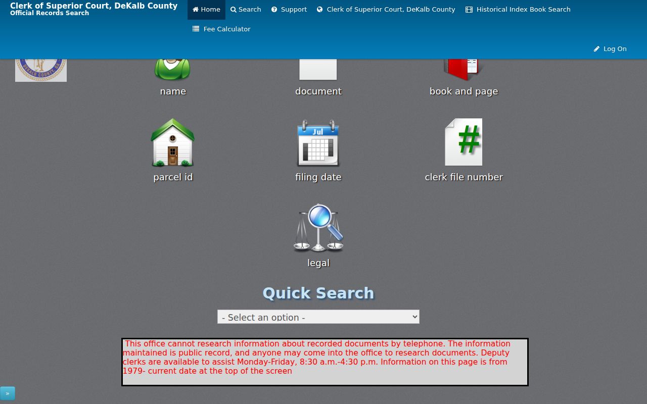Tucker people search in the DeKalb real estate deed index