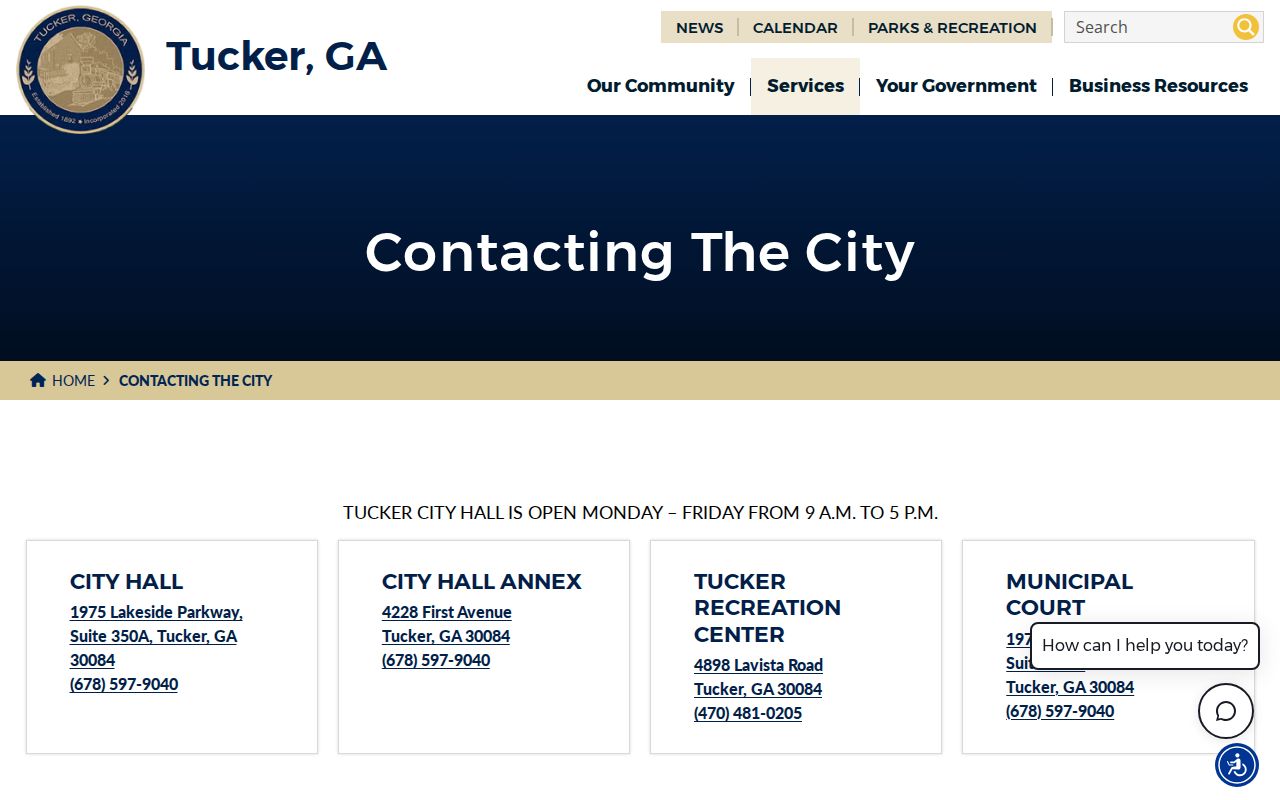 Tucker people directories city staff table