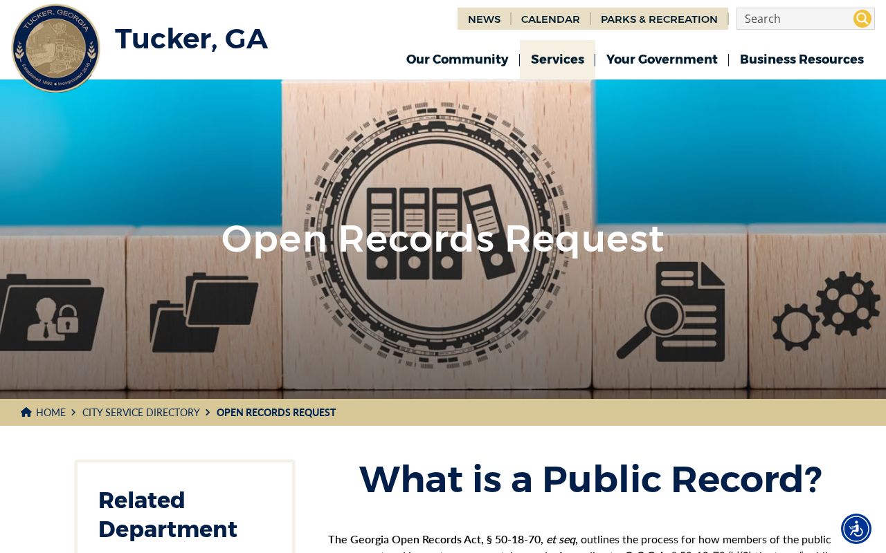 Tucker open-records request portal